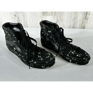 Vans Midnight Floral Womens Size 7 Mens 5.5 Hi Top‎ Sneakers Skateboard Shoes